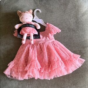 Cynthia Rowley Pink Polka Dot Tulle Party Dress for Girls